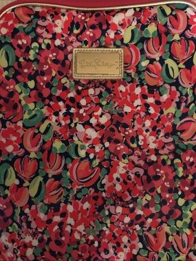 Lilly Pulitzer Floral Print Laptop Sleeve in Coral, Pink & Green